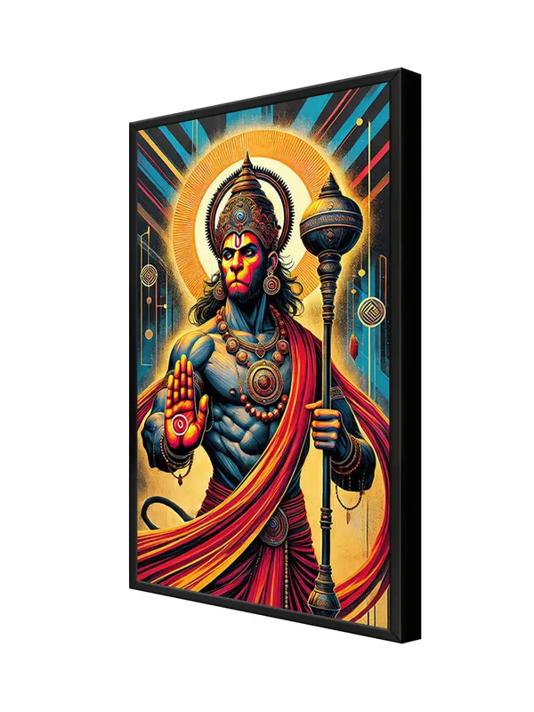 Box_Fiber_Frame_Hanuman_Divine_Strength_Canvas-Wrapped_Art_-_Spiritual_Icon_For_Living_Rooms