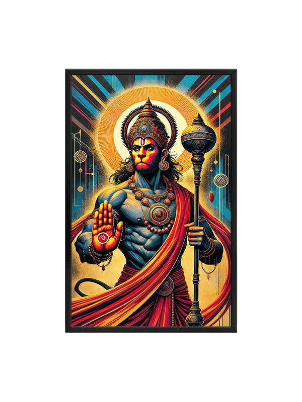 Box_Fiber_Frame_Hanuman_Divine_Strength_Canvas-Wrapped_Art_-_Spiritual_Icon_For_Living_Rooms