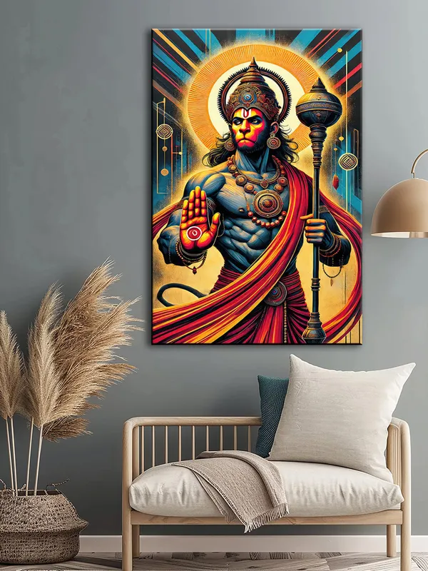 Hanuman_Divine_Strength_Canvas-Wrapped_Art_-_Spiritual_Icon_For_Living_Rooms