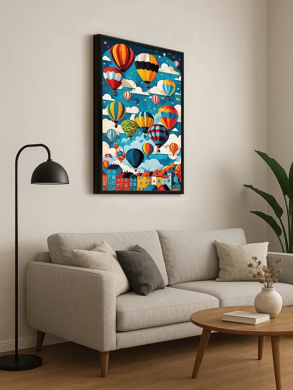Box_Fiber_Frame_Hot_Air_Balloons_In_The_Sky_Canvas-Wrapped_Art_-_Whimsical_Wall_Decor