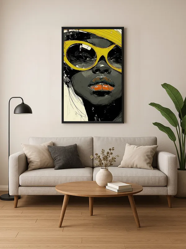 Box_Fiber_Frame_Bold_Portrait_With_Yellow_Glasses_Canvas-Wrapped_Art_-_Modern_Pop_Style