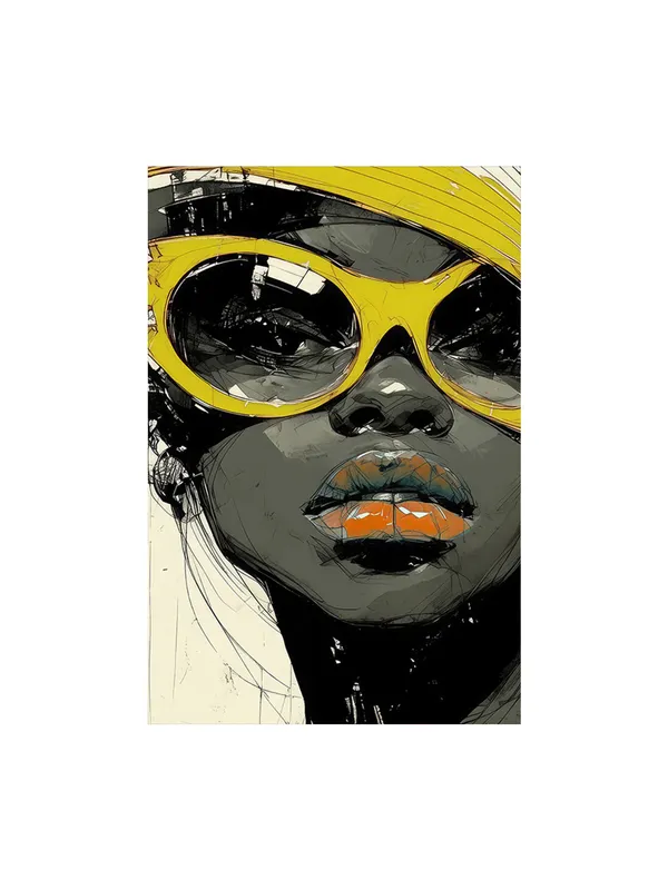 Bold_Portrait_With_Yellow_Glasses_Canvas-Wrapped_Art_-_Modern_Pop_Style
