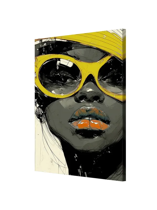 Bold_Portrait_With_Yellow_Glasses_Canvas-Wrapped_Art_-_Modern_Pop_Style