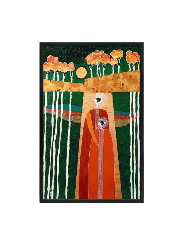 Box_Fiber_Frame_Mother_And_Child_Abstract_Canvas-Wrapped_Art_-_Family_Bond_Depiction