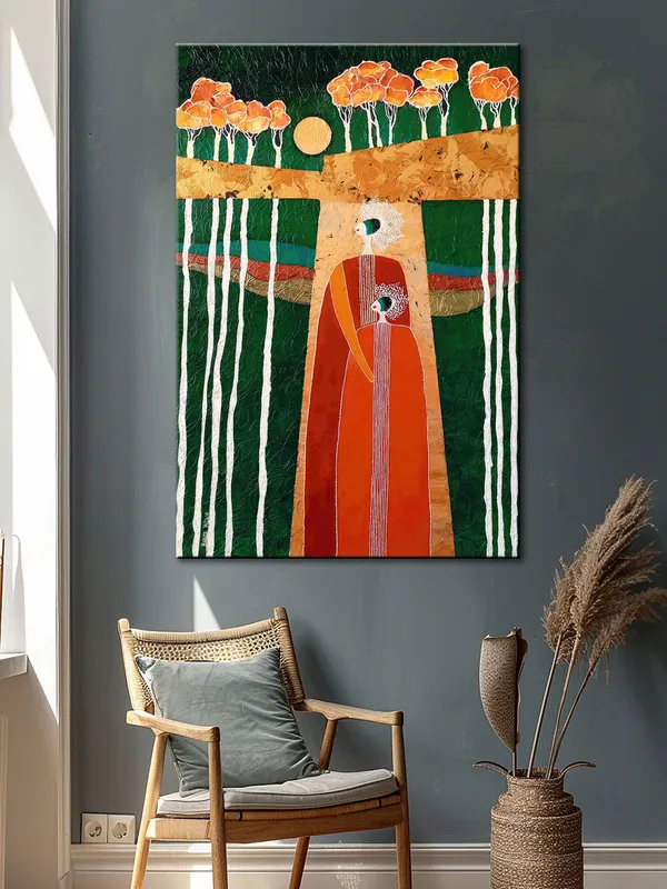 Mother_And_Child_Abstract_Canvas-Wrapped_Art_-_Family_Bond_Depiction