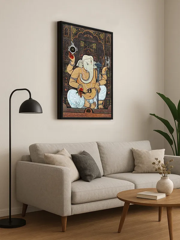 Box_Fiber_Frame_Ganesha_Divine_Wisdom_Canvas-Wrapped_Art_-_Spiritual_Wall_Decor