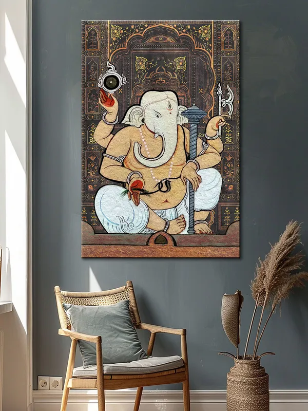 Ganesha_Divine_Wisdom_Canvas-Wrapped_Art_-_Spiritual_Wall_Decor