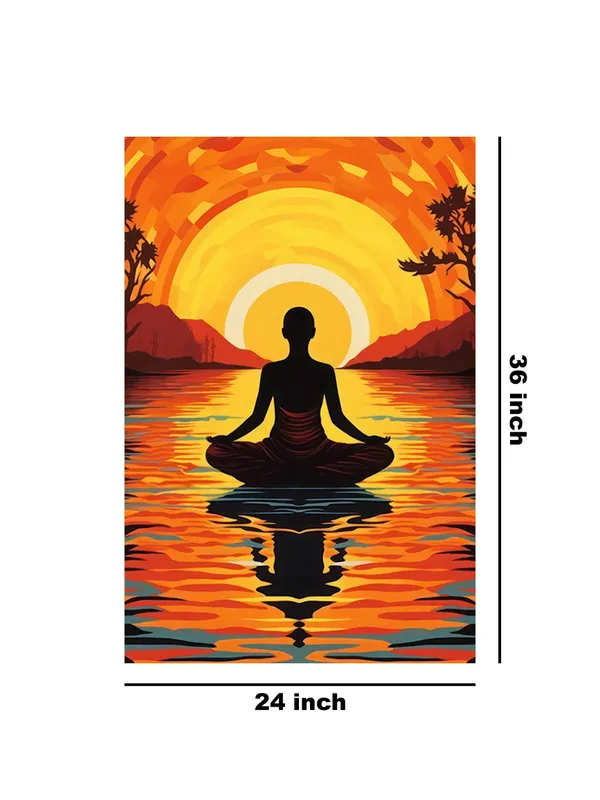 Meditative_Sunset_Canvas_Wrapped_Painting_-_Vibrant_Sunlight_Reflection