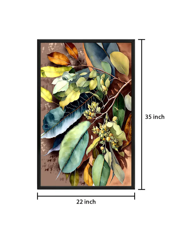 Box_Fiber_Frame_Botanical_Foliage_Canvas_Wrapped_Painting_-_Nature’S_Greenery_Composition