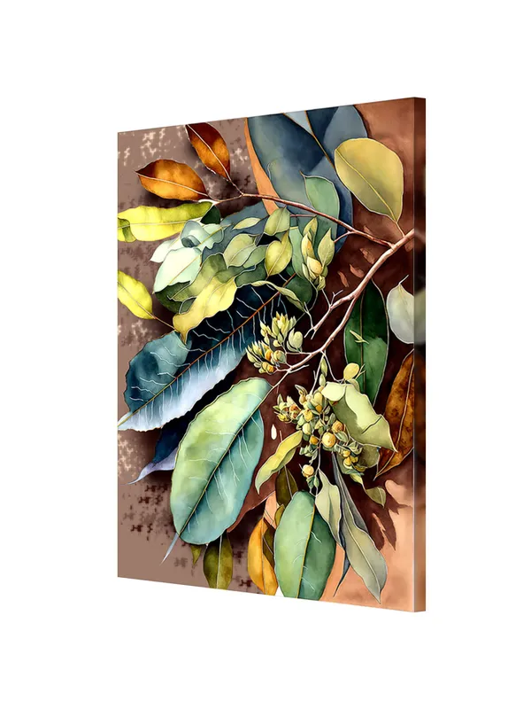 Botanical_Foliage_Canvas_Wrapped_Painting_-_Nature’S_Greenery_Composition