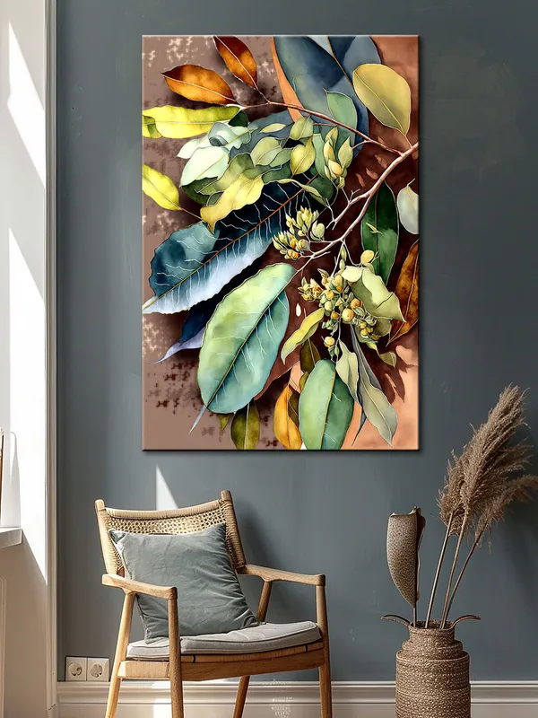 Botanical_Foliage_Canvas_Wrapped_Painting_-_Nature’S_Greenery_Composition
