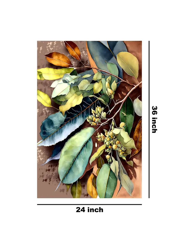 Botanical_Foliage_Canvas_Wrapped_Painting_-_Nature’S_Greenery_Composition