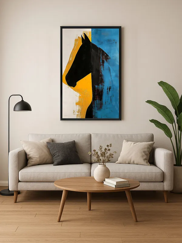 Box_Fiber_Frame_Abstract_Horse_Silhouette_Canvas_Wrapped_Painting_-_Bold_Contrast_Art