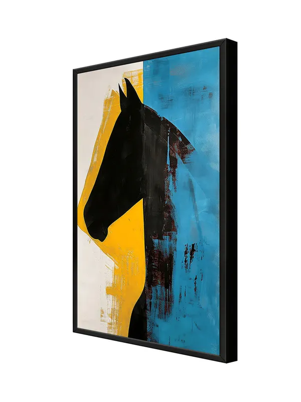 Box_Fiber_Frame_Abstract_Horse_Silhouette_Canvas_Wrapped_Painting_-_Bold_Contrast_Art
