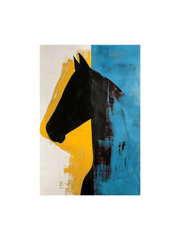 Abstract_Horse_Silhouette_Canvas_Wrapped_Painting_-_Bold_Contrast_Art