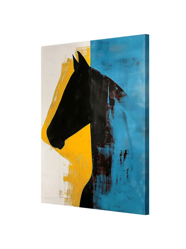 Abstract_Horse_Silhouette_Canvas_Wrapped_Painting_-_Bold_Contrast_Art
