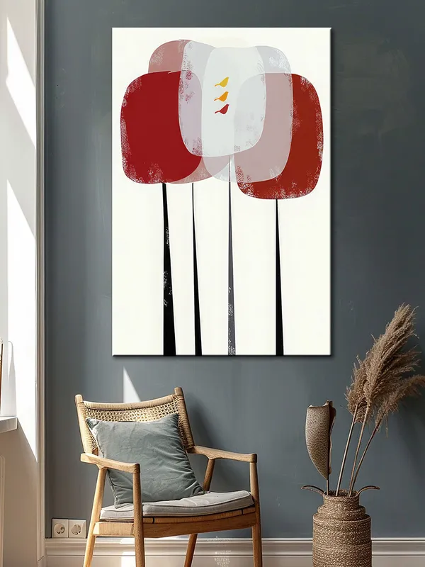 Mid-Century_Trees_Canvas_Wrapped_Painting_-_Retro_Aesthetic_Design