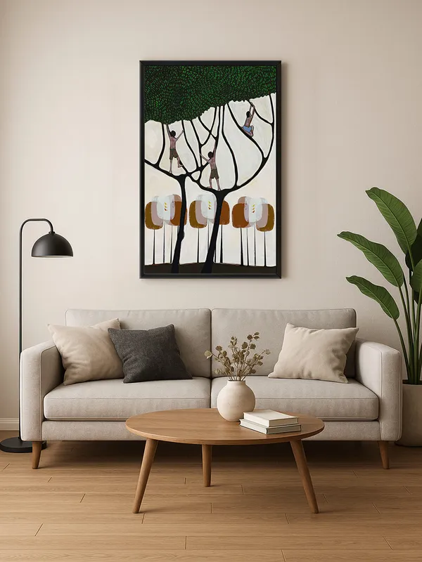 Box_Fiber_Frame_Abstract_Artistic_Flower_Canvas_Wrapped_Painting_-_Mixed_Media_Bloom