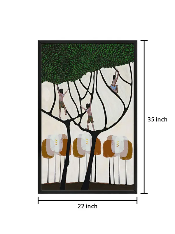 Box_Fiber_Frame_Abstract_Artistic_Flower_Canvas_Wrapped_Painting_-_Mixed_Media_Bloom