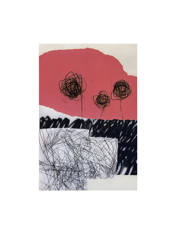 Contemporary_Floral_Canvas_Wrapped_Painting_-_Geometric_Tree_Forms