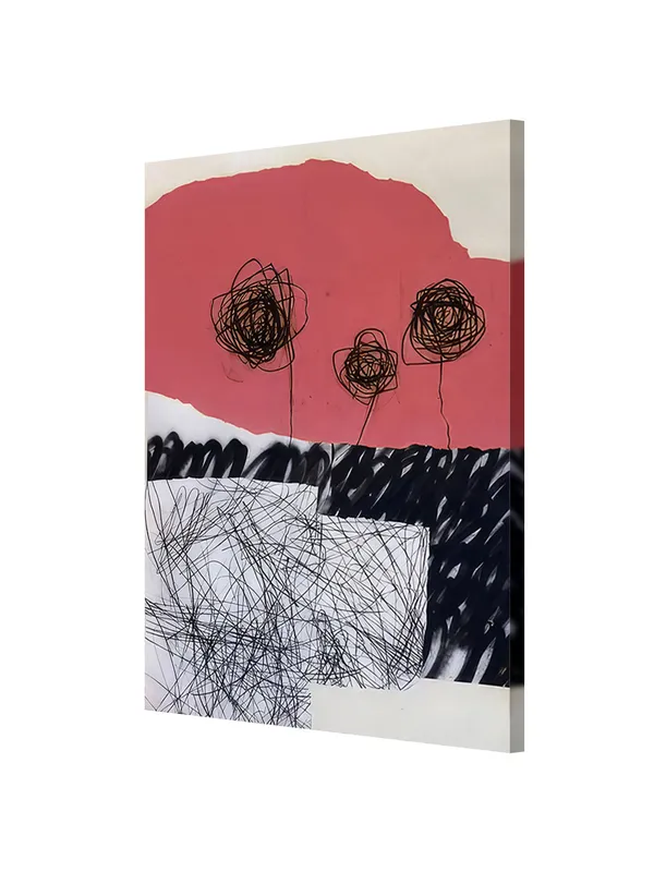 Contemporary_Floral_Canvas_Wrapped_Painting_-_Geometric_Tree_Forms