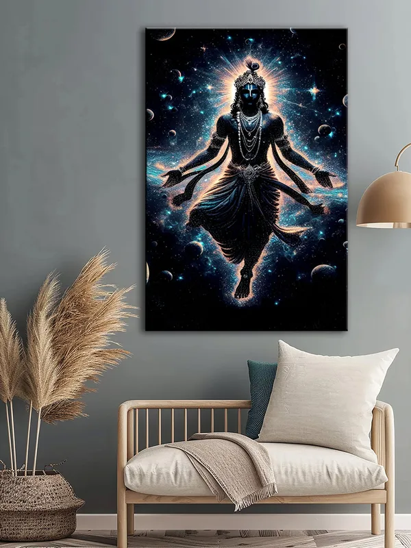 Mystical_Cosmic_Krishna_Canvas-Wrapped_Painting_|_|_Spiritual_Art,_Meditation_Decor,_Divine_Vibes