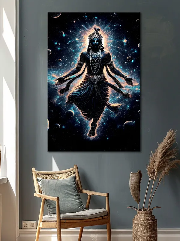 Mystical_Cosmic_Krishna_Canvas-Wrapped_Painting_|_|_Spiritual_Art,_Meditation_Decor,_Divine_Vibes