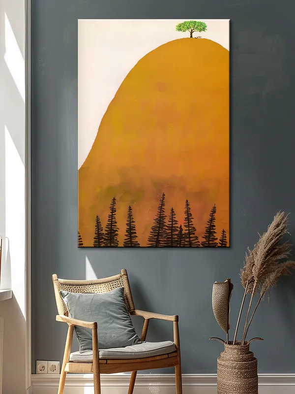 Minimalist_Tree_On_Hilltop_Canvas-Wrapped_Painting_|_|_Calm_Nature_Art,_Serene_Spaces_Decor