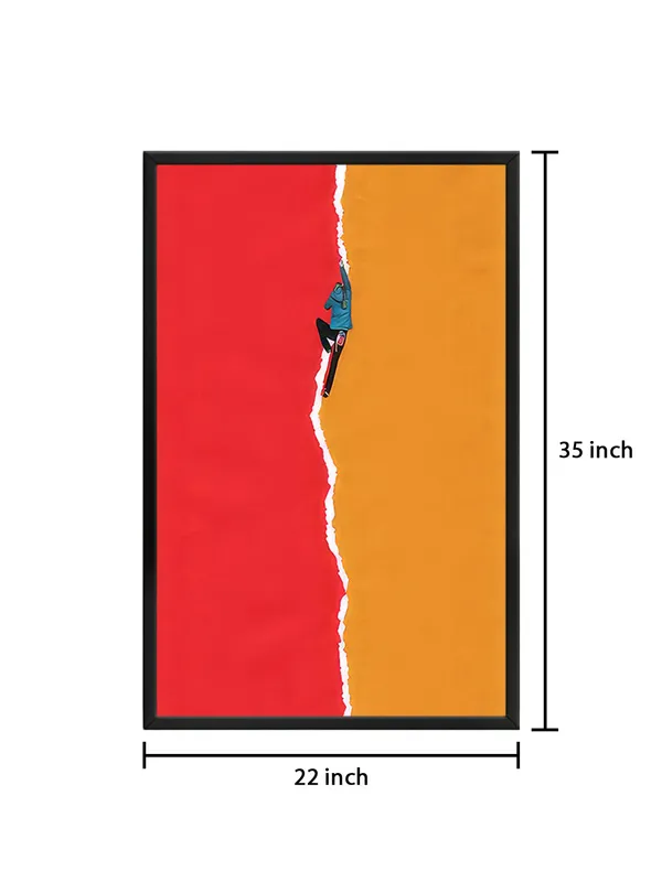 Box_Fiber_Frame_Determined_Climber_Art_Canvas-Wrapped_Painting_|_|_Motivation,_Success,_Inspirational_Wall_Art