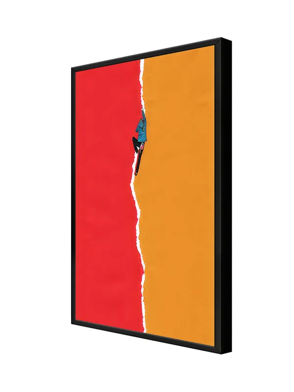 Box_Fiber_Frame_Determined_Climber_Art_Canvas-Wrapped_Painting_|_|_Motivation,_Success,_Inspirational_Wall_Art