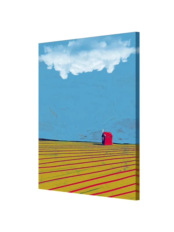 Vast_Field_And_Sky_Canvas-Wrapped_Painting_|_|_Minimalist_Landscape_Art,_Peaceful_Horizon_Decor
