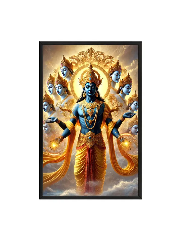 Box_Fiber_Frame_Divine_Vishnu_Cosmic_Multi-Headed_Canvas-Wrapped_Painting_|_|_Spiritual,_Multidimensional_Hindu_Art