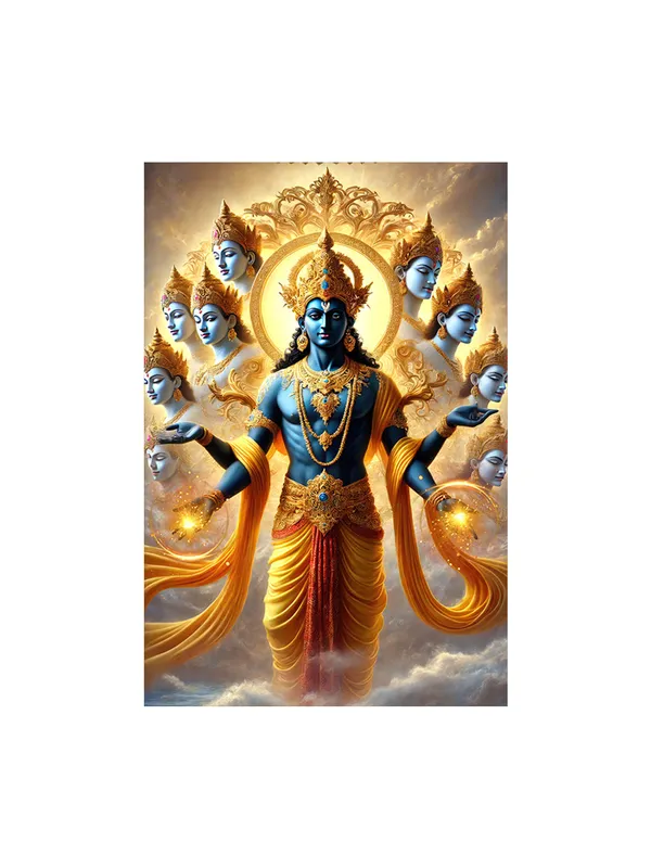 Divine_Vishnu_Cosmic_Multi-Headed_Canvas-Wrapped_Painting_|_|_Spiritual,_Multidimensional_Hindu_Art