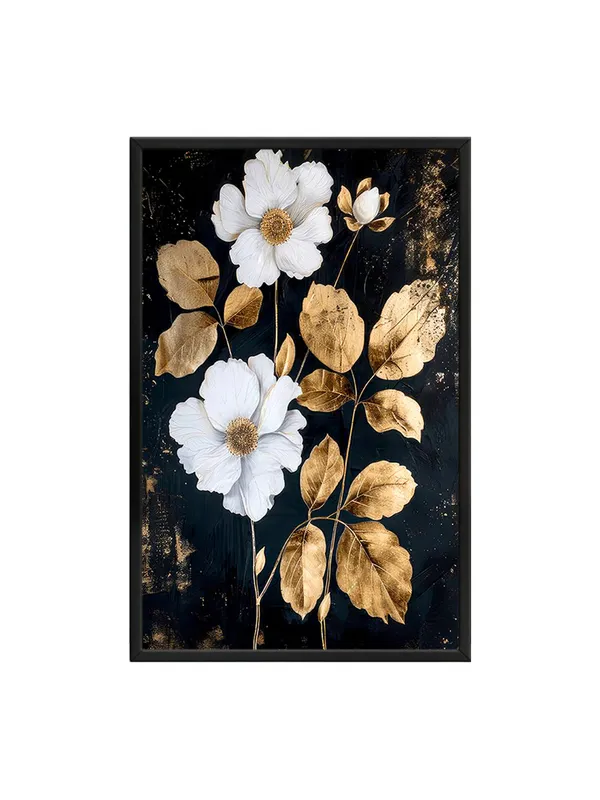 Box_Fiber_Frame_Golden_And_White_Floral_Canvas_Art_-_Modern_Flower_Wall_Decor_For_Elegant_Interiors