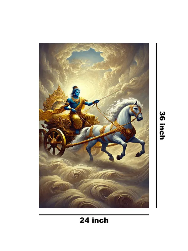 Krishna'S_Chariot_Ride_Canvas-Wrapped_Painting_|_|_Majestic_Spiritual_Ride,_Mythological_Hindu_Art