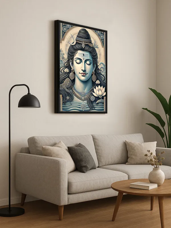 Box_Fiber_Frame_Shiva_Tranquil_Meditation_Canvas-Wrapped_Painting_|_|_Serene_Shiva_Art,_Spiritual_Calmness_For_Home