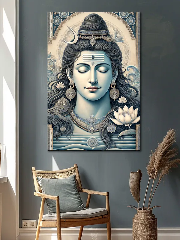 Shiva_Tranquil_Meditation_Canvas-Wrapped_Painting_|_|_Serene_Shiva_Art,_Spiritual_Calmness_For_Home