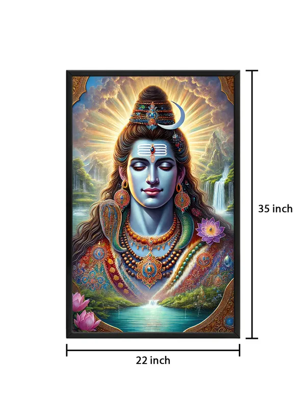 Box_Fiber_Frame_Lord_Shiva_Radiant_Aura_Canvas-Wrapped_Painting_|_|_Divine_Meditation_Art,_Ideal_For_Sacred_Spaces
