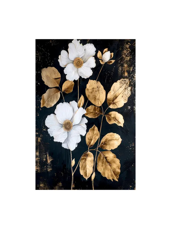 Golden_And_White_Floral_Canvas_Art_-_Modern_Flower_Wall_Decor_For_Elegant_Interiors