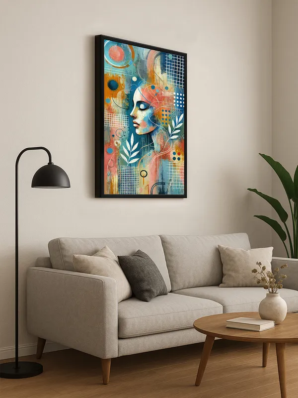 Box_Fiber_Frame_Modern_Abstract_Face_Canvas-Wrapped_Painting_|_|_Colorful,_Geometric_Wall_Art_For_Modern_Living_Spaces