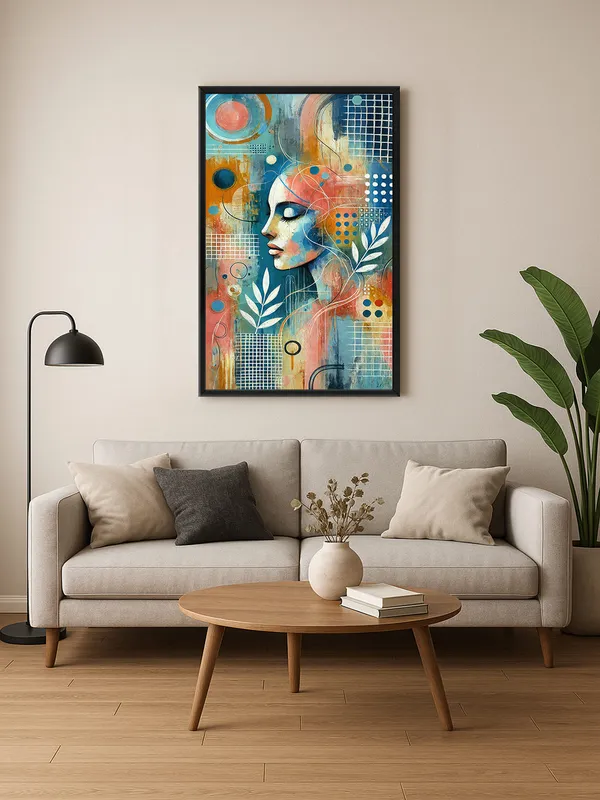 Box_Fiber_Frame_Modern_Abstract_Face_Canvas-Wrapped_Painting_|_|_Colorful,_Geometric_Wall_Art_For_Modern_Living_Spaces