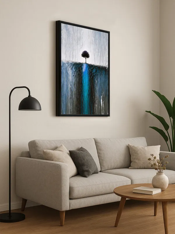 Box_Fiber_Frame_Lone_Tree_Abstract_Landscape_Canvas-Wrapped_Painting_|_|_Minimalist_Nature_Art,_Ideal_For_Calm_Spaces