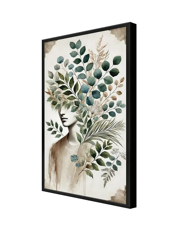 Box_Fiber_Frame_Floral_Head_Abstract_Canvas-Wrapped_Painting_|_|_Unique_Nature-Inspired_Art,_Creative_Home_Decor