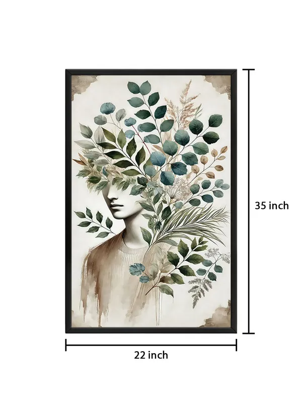 Box_Fiber_Frame_Floral_Head_Abstract_Canvas-Wrapped_Painting_|_|_Unique_Nature-Inspired_Art,_Creative_Home_Decor