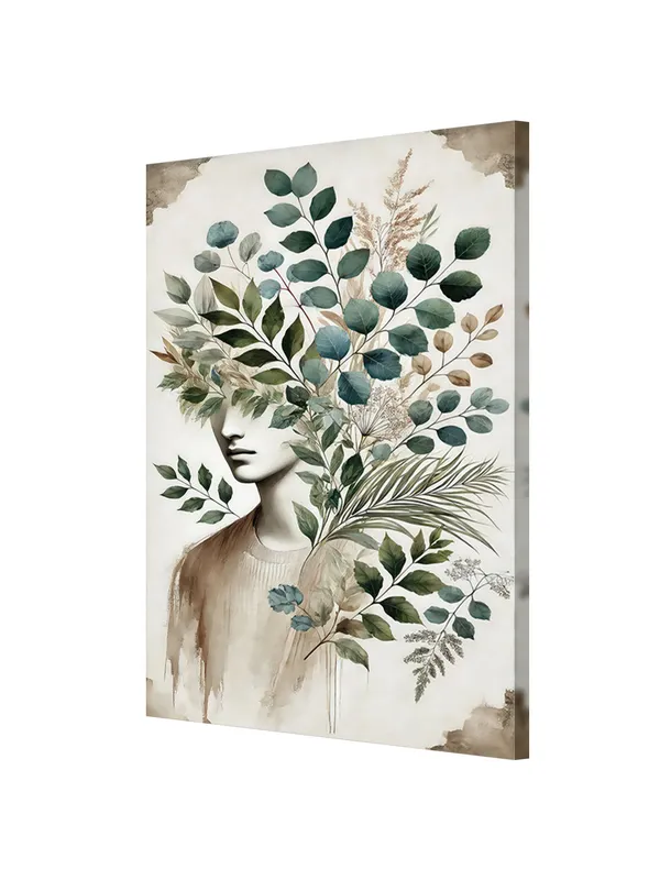 Floral_Head_Abstract_Canvas-Wrapped_Painting_|_|_Unique_Nature-Inspired_Art,_Creative_Home_Decor