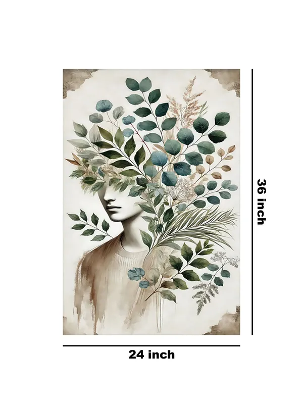 Floral_Head_Abstract_Canvas-Wrapped_Painting_|_|_Unique_Nature-Inspired_Art,_Creative_Home_Decor
