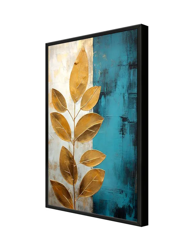 Box_Fiber_Frame_Abstract_Leaf_Canvas_Art_In_Gold_And_Blue_-_Contemporary_Wall_Decor_For_Stylish_Homes