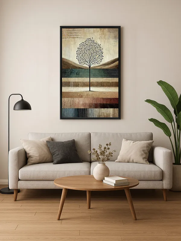 Box_Fiber_Frame_Abstract_Tree_Of_Life_Canvas-Wrapped_Painting_|_Nature-Inspired_Modern_Wall_Art_|_Earthy_Tones