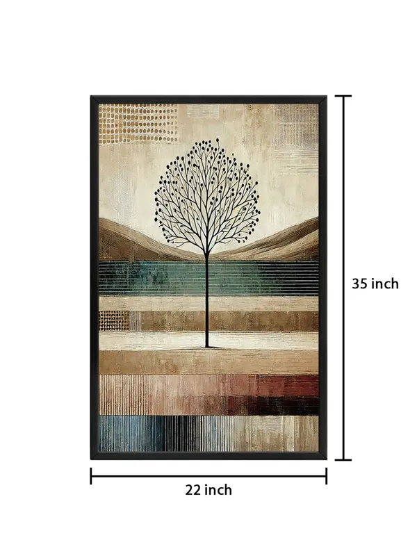 Box_Fiber_Frame_Abstract_Tree_Of_Life_Canvas-Wrapped_Painting_|_Nature-Inspired_Modern_Wall_Art_|_Earthy_Tones