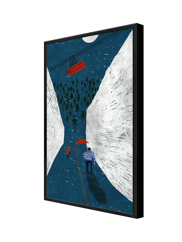 Box_Fiber_Frame_Nighttime_Journey_With_Cable_Car_Canvas-Wrapped_Painting_|_Adventure_Art_|_Mystical_Wall_Decor